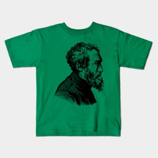 Michelangelo in black and white Kids T-Shirt